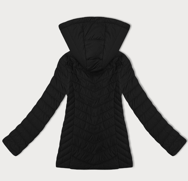 Lekka kurtka damska z odpinanym kapturem J Style czarna (16M9230-392)