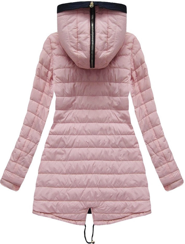 DWUSTRONNA KURTKA Z KAPTUREM GRANATOWA (W621)