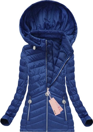 PIKOWANA KURTKA Z KAPTUREM CHABROWA (W622BIG)