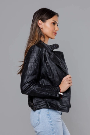 Ramoneska ze stójką czarna (HM23)