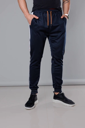 Męskie dresy z lampasami granatowe (8K161)