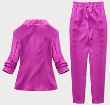 Garnitur damski ze spodniami fuksja (X22-356X)