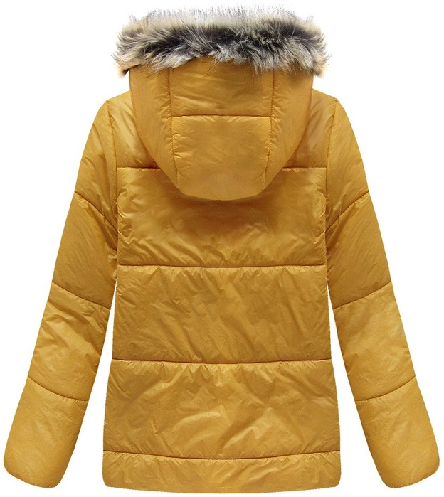 KRÓTKA PIKOWANA KURTKA ŻÓŁTA (X8088X)