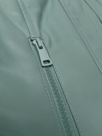 Krótka ramoneska damska ze stójką J Style miętowa (11Z8127)