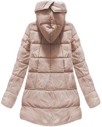 KURTKA Z PUCHEM NATURALNYM ŁOSOSIOWA (8061)