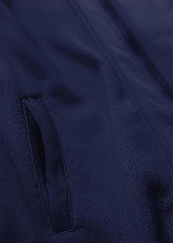 Długa damska bluza rozpinana granatowa (AMG815)