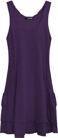 LUŹNA BAWEŁNIANA SUKIENKA CIEMNOFIOLETOWA (1197)