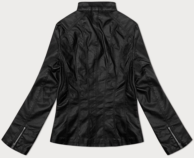 Klasyczna kurtka z eko-skóry plus size J Style czarna (11Z8133)
