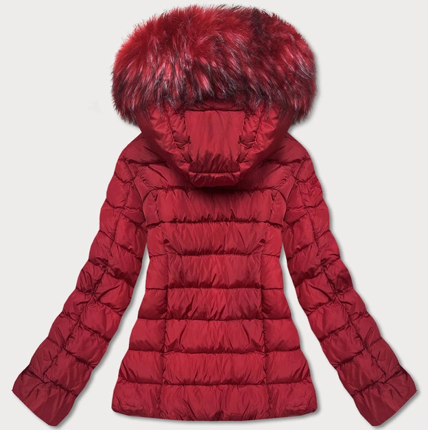 Krótka kurtka damska zimowa czerwona (YP-20091-8)