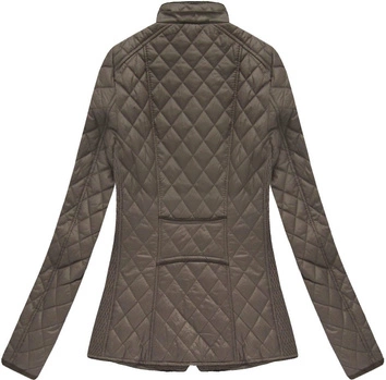 PIKOWANA KURTKA Z KAPTUREM BRĄZOWA (7063)