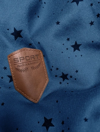 Damska bluza z kapturem gwiazdki niebieska (2305)