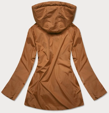 Pikowana kurtka dwustronna damska czarno-karmelowa (mhm-w589big)