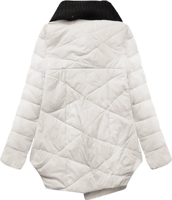 KURTKA Z PUCHEM NATURALNYM ECRU (1332)