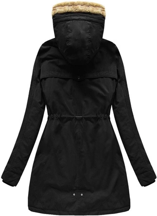 CIEPŁA PARKA ZIMOWA CZARNA (MODEL13)