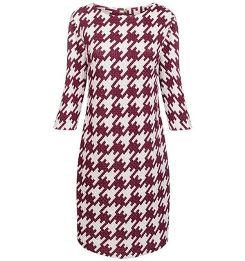 PIKOWANA BORDOWA WZORZYSTA SUKIENKA (S228)