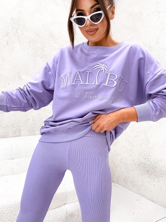 Sportowy komplet z legginsami fioletowy (VE88)