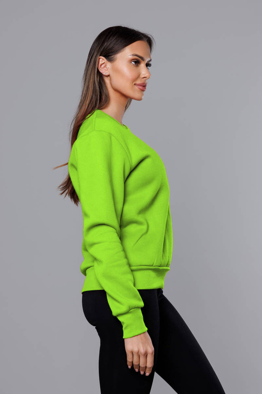 Bluza dresowa damska ze ściągaczami jasny zielony (w01-31)
