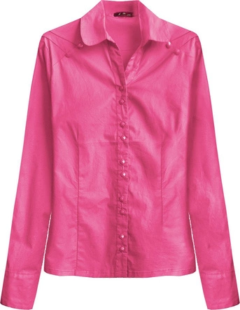 BAWEŁNIANA KOSZULA Z PASKIEM RÓŻOWA (1017)