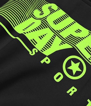 Bluza dresowa damska z nadrukiem czarna (26005)