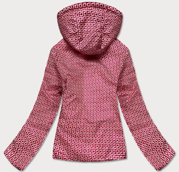 Pikowana kurtka dwustronna damska czerwona (b9775-4)