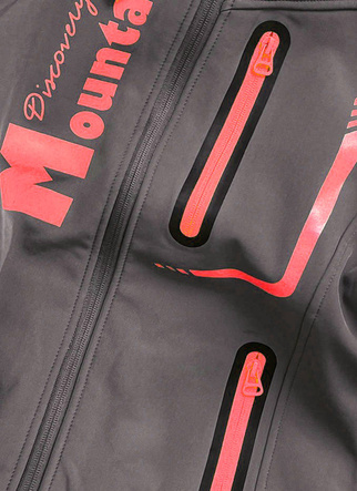 Damska kurtka softshell grafit-róż (hh030)