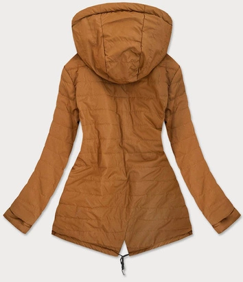 DWUSTRONNA KURTKA DAMSKA CZARNO-KARMELOWA (W505)