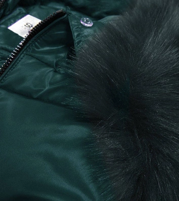 PIKOWANA KURTKA ZIMOWA DAMSKA MORSKA (C918)