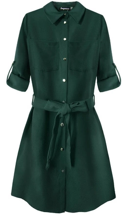 SUKIENKA Z KIESZENIAMI BUTELKOWA ZIELEŃ 2 (204ART)