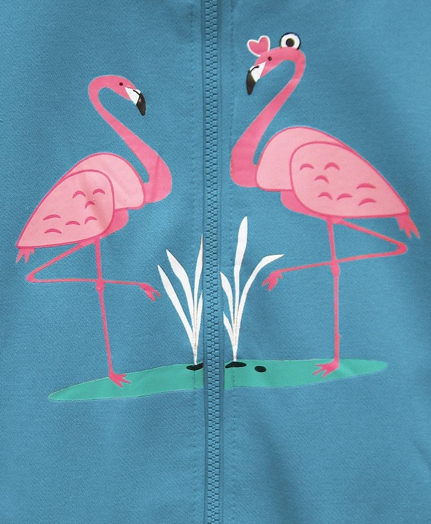 BLUZA Z FLAMINGAMI BŁĘKITNA (X1925X)