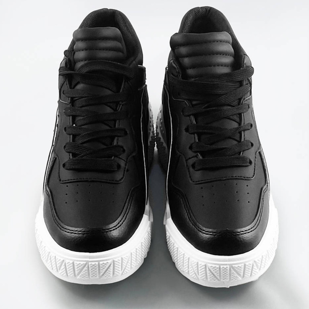 Damskie wyższe buty sportowe czarne (sg-139)