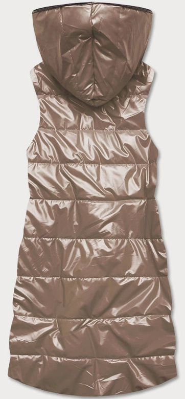 DOPASOWANA DŁUŻSZA KAMIZELKA DAMSKA CAPPUCCINO (B8023-12)