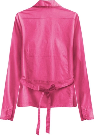 BAWEŁNIANA KOSZULA Z PASKIEM RÓŻOWA (1017)