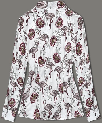 Koszula z długim rękawem flamingi ecru (AWY0168)