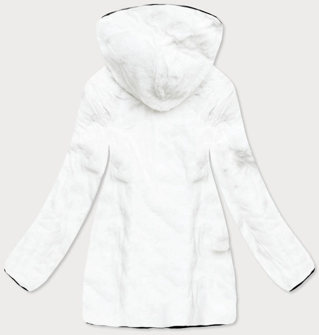 DWUSTRONNA KURTKA DAMSKA ZIMOWA CZARNO-BIAŁA (B9582-1026)