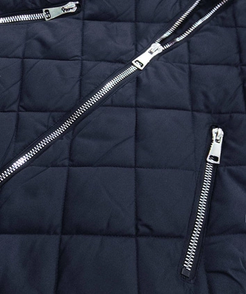 Pikowana kurtka damska zimowa granatowa (lf808)