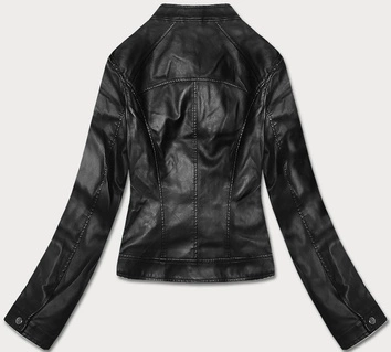 Krótka ramoneska ze stójką czarna (11Z8032)