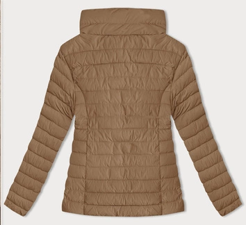 Przejściowa pikowana kurtka damska camel (16M9109-84)