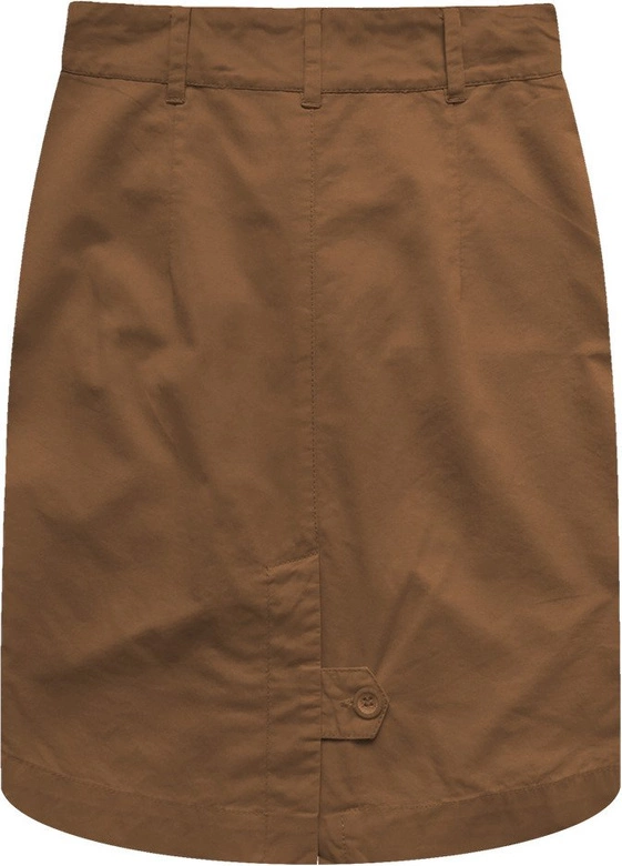 SPÓDNICA Z WYSOKIM STANEM KARMELOWA (X2222X)