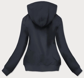 BAWEŁNIANA BLUZA DRESOWA Z OZDOBNĄ APLIKACJĄ TYGRYS GRANATOWA (58078/1)