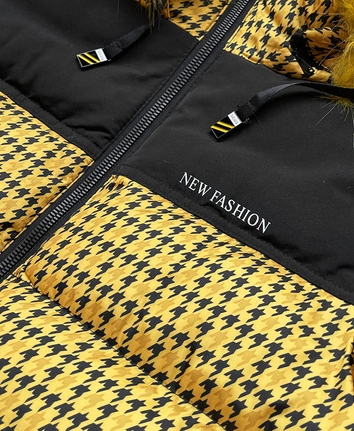 Sportowa kurtka przejściowa damska żołta (xw806)