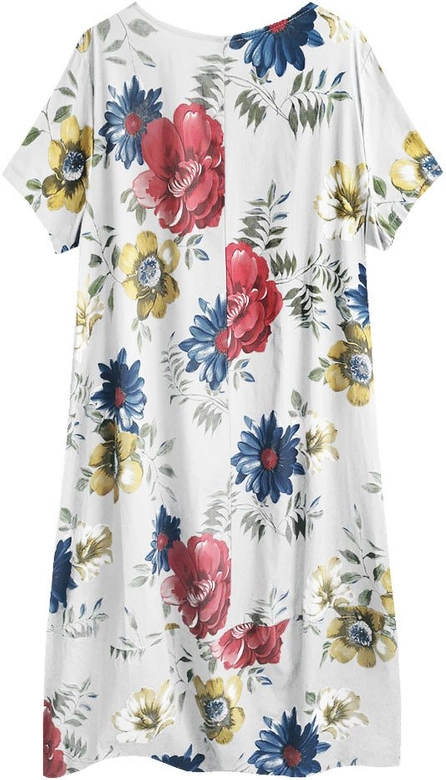 BAWEŁNIANA SUKIENKA OVERSIZE BIAŁA (341ART)