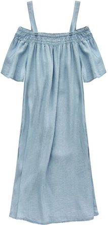 JEANSOWA SUKIENKA Z KIESZENIAMI JASNONIEBIESKA (6887)