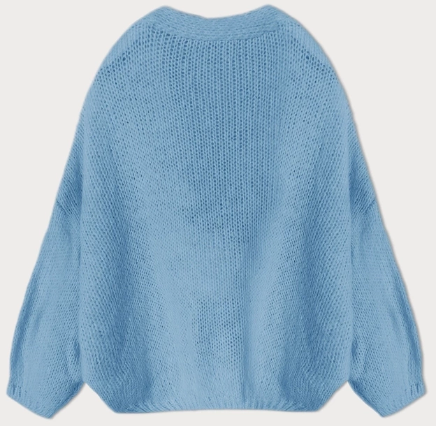 Lekki kardigan oversize niebieski (59100)