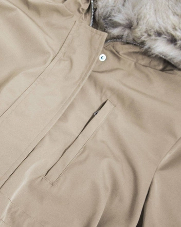 DAMSKA PARKA ZIMOWA Z PODPINKĄ BEŻOWA  (GWW1966)