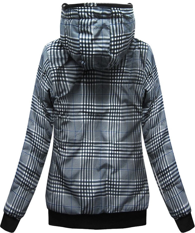 DWUSTRONNA BLUZA Z KAPTUREM GRANATOWO-BIAŁA (659A)