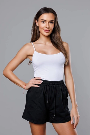 Dresowe spodenki damskie czarne (8K950-3)