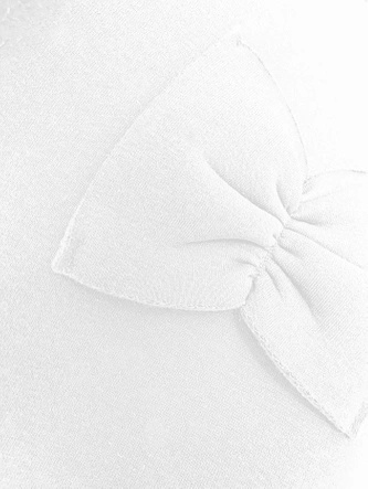 Ciepła bluza damska z kokardkami biała (23999)