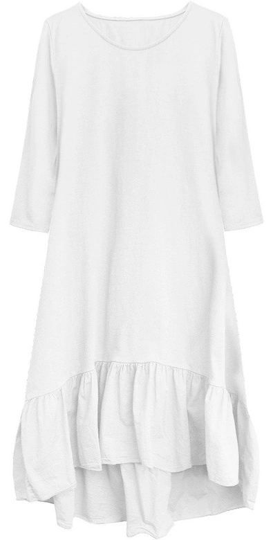 BAWEŁNIANA SUKIENKA OVERSIZE BIAŁA (299/1ART)