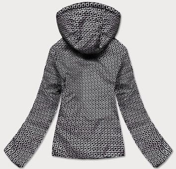 Pikowana kurtka dwustronna damska czarna (b9775-1)