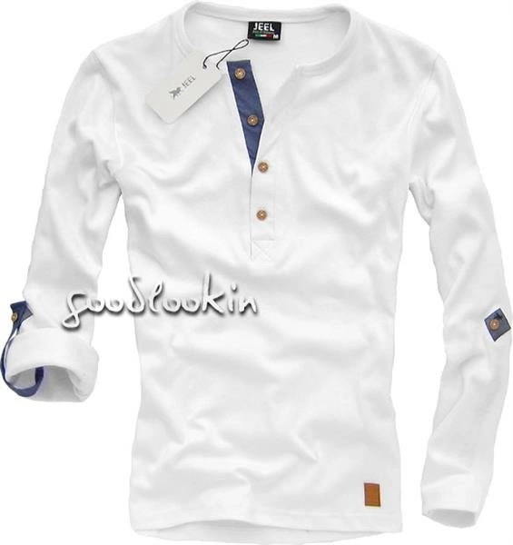 KOSZULKA Z DŁUGIM RĘKAWEM JEEL Jeans BIAŁA (23308)